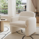 Furniliving 30.5 Accent Chair, Modern Chenille Fabric Armchair for Living Room, Comfy Upholstered Reading Accent Chairs for Bedr