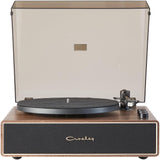 Crosley CR6046A-WAGL Stave 2-Speed Bluetooth Record Player Turntable with Built-in Speakers, Walnut
