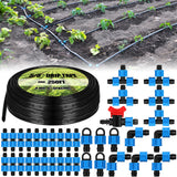 Tondiamo 250 ft 5/8 Inch Drip Tape Irrigation Tubing Kit 8 Mil 6 Spacing Hose Garden Landscape Irrigation System Automatic Equip
