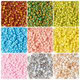 Beadthoven 900pcs Glass Seed Beads 3-4mm Glass Loose Spacer Beads for Friendship Bracelet Small Tiny Round Pony Craft Bead Bulk 