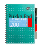 Pukka Pad Metallic 5 Subject Project Book B5, Green, 200 Pages, Ruled
