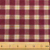 Red and Orange Plaid Fabric 4oz Cotton for Thanksgiving Christmas Project Width 57 Inch (1 Yard pre Cut)