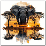 igoodom Diamond Art Kits for Adults, Elephant Diamond Painting Kit, Full Drill Round Elephant Diamond Art Kits, DIY Gem Art and 
