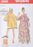 Simplicity UV5628OS 1970s Vintage Fashion Womens Caftan Sewing Pattern Kit, Code 5628, Sizes 840