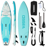 D3SEA 1134 Extra Wide Inflatable Stand Up Paddle Board with Anti-Slip EVA Deck & Accessories Kit, Stable All Round SUP for All S