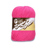 Lily Sugar N Cream Super Size Solid Yarn, 4oz, Gauge 4 Medium, 100% Cotton Hot Pink Machine Wash & Dry