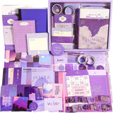 Oniswell Scrapbook Journaling Kit With A6 Notebook | Stickers Sheets Washi Tape Decorative Papers Photo Frames Note Papers Cards