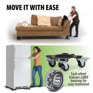Furniture Movers with Wheels - Set of 4 Heavy Duty Furniture Lifter Tool with 2000 lbs Load Capacity, Easy Sliders Dolly for Mov