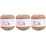 golo 3 Balls Crochet Thread Size 10 Crochet Yarn for Hand Knitting 278