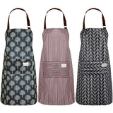 SATINIOR 3 Pieces Waterproof Bib Apron with Pockets Adjustable Cooking Aprons for Women Chef Adults Baking Cleaning(Black,Brown,
