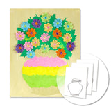 DIY Vase Pre Drawn Canvas Painting Kit, 3-Pack 8x10 Inch Canvas Panels, 40 Tassel Flowers, 8 Acrylic Paints, 3 Brushes & Double-
