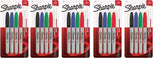 Sharpie 30174 Permanent Marker Set of 4 (Red, Blue, Green, Black) - 5 Pack