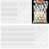 Yinder 50 Pcs Christmas Bag Gift Bulk Plastic White Snowflake Treat Bags Goody Bags with Handles Christmas Gifts Candy Gift for 