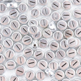 Yiizzxin 200Pcs Round Ancient Silver Letter I Beads,4x7mm Flat Letter-I Bead for Bracelets,Alphabet Beads for Jewelry Making DIY