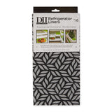 Gray Abstract Leaf Print Fridge Liner Set/6