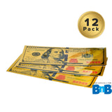 12 Gold $100 Bill Bookmarks For Kids - Quality Thick Book-Marks (1 Dozen) To Promote Reading - One Hundred Dollar Us Bank Note -