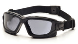 Pyramex IForce Sporty Dual Pane AntiFog Goggle,Black Frame/Gray AntiFog Lens