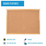 Cork Bulletin Board, Oak Mdf Frame