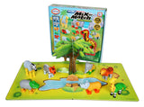 POPULAR PLAYTHINGS Mini Magnetic Mix or Match Animal Toys with Pop-up Playmat, Set of 7 - Jungle