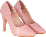 Shoetopia Womens/Girls Pink Solid Stiletto Pumps,Pink,4,B09NC1VLVV
