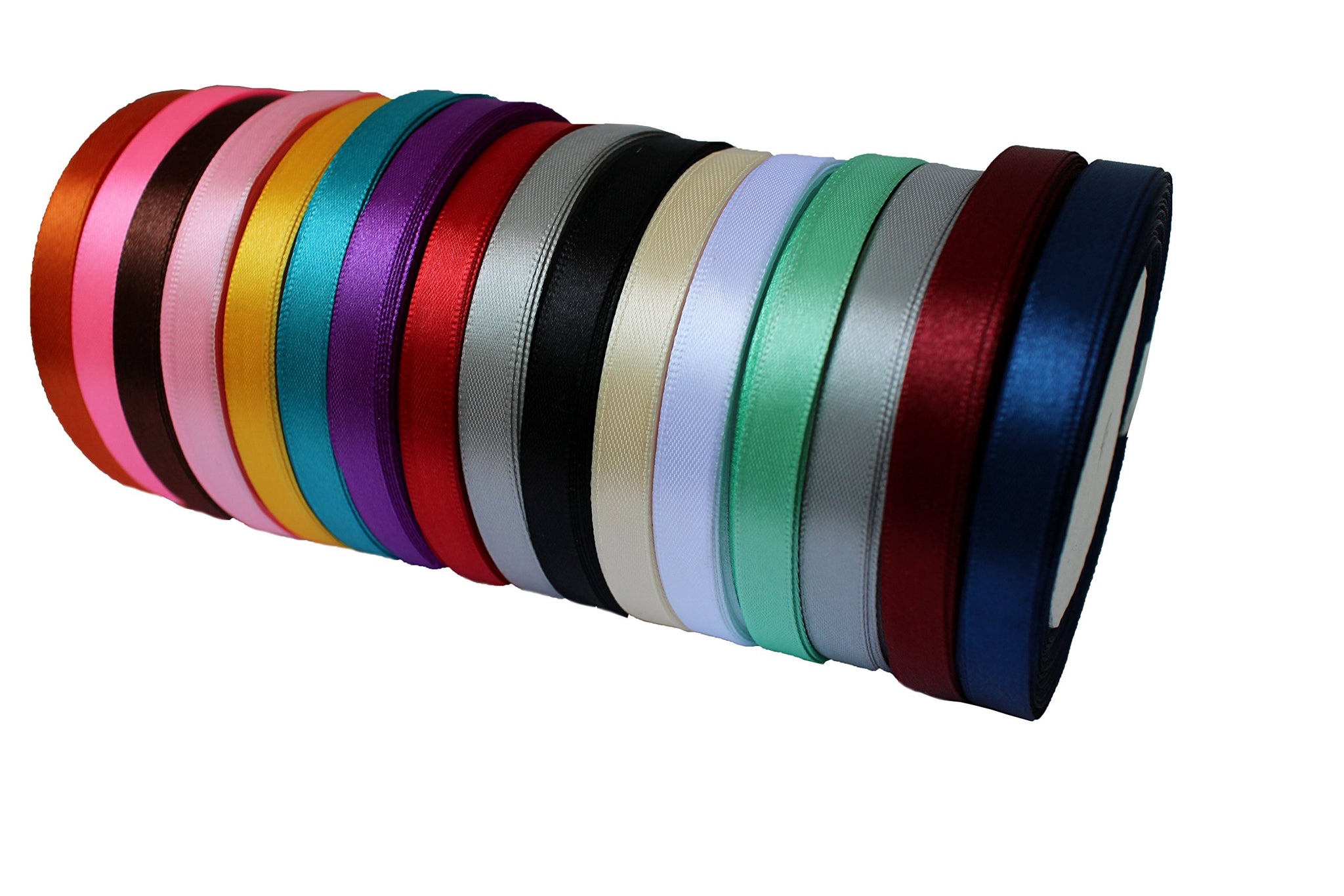 JESEP 3/8 inch Solid Satin Fabric Ribbon for Christmas 400 Yards 10mm Colored Gift Package Wrapping Ribbon for Hair Bow Clips Ac