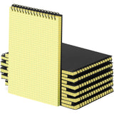 Engrowtic 6 Pack Graph Paper Spiral Notepad A5 Top Wirebound Notepad Grid Notebook Steno Pads Memo Notebook Grid Paper 140 Pages