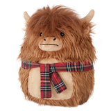 SuzziPals 14'' Highland Cow Stuffed Animals Plush Pillows, Scarf Scottish Highland Cattle Plushies, Soft Stuffed Cow Plush Toys 