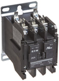 Eaton C25DND325A Definite Purpose Contactor, 50mm, 3 Poles, Screw/Pressure Plate, Quick Connect Side By Side Terminals, 25A Curr