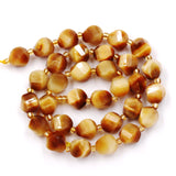 Malahill Wholesale Natural Stone Beads for DIY Jewelry Making Sold per Bag 5 Strands and one roll Cord Inside Faceted S Shape Go