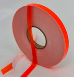 Transparent Vinyl Tape with Self-Adhesive. (1/4 inch x 50 ft, Fluorescent Orange)
