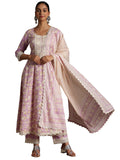 Libas Women's Cotton Kurta Set (35822_Purple_2XL)