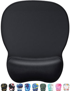 MROCO Ergonomic Mouse Pad with Gel Wrist Rest, Comfortable Mousepad with Smooth Wrist Support Surface and Non-Slip PU Base for P