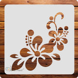 Kachi Pencil Flower Stencil, 6 x 6 Inch, Reusable for Painting, Fabric, Glass, Wall, Craft, Art, DIY Projects