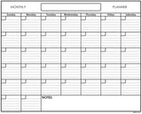 18 x 24 Erasable Undated One Month Laminated Wall Calendar Monthly Planner Blank Reusable Perfect for Organizing Home Office