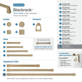 Amerock | Appliance Pull | Golden Champagne | 18 Inch (457 Mm) Center To Center | Blackrock | 1 Pack | Drawer Pull | Drawer Hand