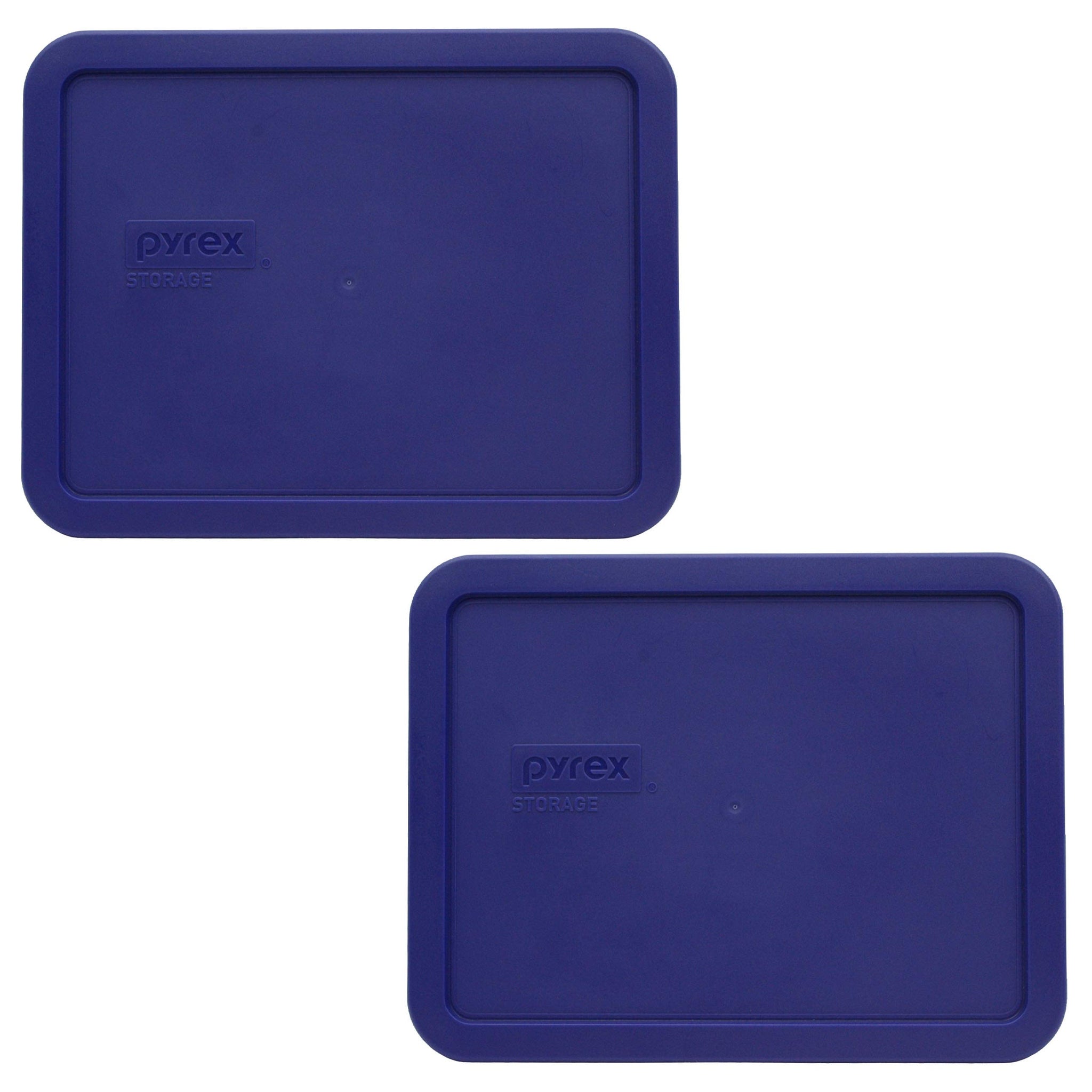 Pyrex 7211-Pc 6-Cup Cobalt Blue Rectangle Plastic Food Storage Lid (4 ...