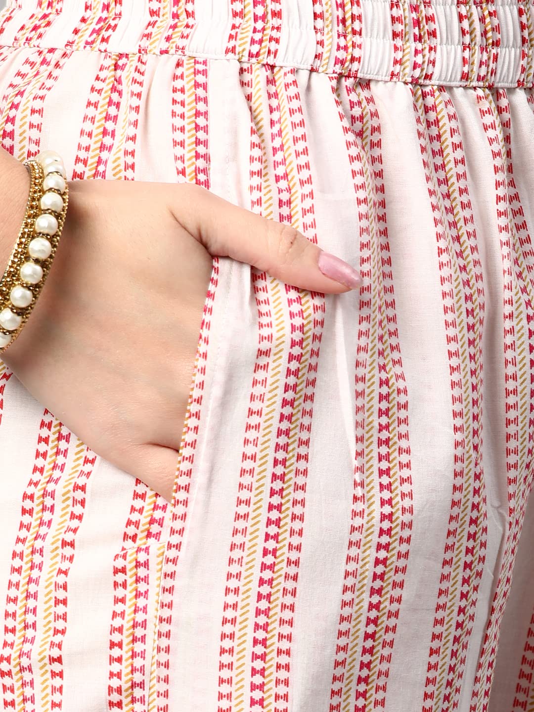 Anni Designer Women'S Cotton Blend Printed Straight Kurta With Pant (Jinki-Yellow_Xxl_Dark Blue_Xx-Large),Yellow,2XL,Cotton Blend,Regular,Pants