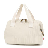 Smrcom Makeup Bag Cosmetic Bag For Women Girl Travel Makeup Bag Toilet Bag Zipper Organizer Bag Waterproof (Corduroy beige)
