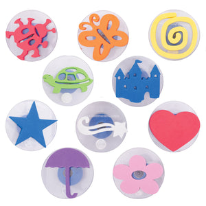 Ready 2 Learn Giant Stampers - Imaginative Play - Set 1 - Set Of 10 - Easy To Hold Foam Stamps For Kids - Arts And Crafts Stamps