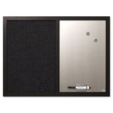BISilque DryErase Combination Board, 18x24, Black (BVCMX04433168)