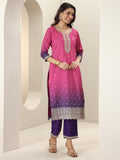 Libas Women'S Chinon Kurta Sets (99268_Pink_Xxl)