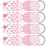 Geelin 24 Pcs Pink Compact Mirror Bulk Coquette Portable Aesthetic Mini Mirror Bulk Pink Bow Party Favors for Purse Pocket Trave
