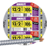 Flexible Conduit, Aluminum Metal Clad, 12/2, 100Ft.