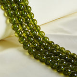 45pcs 8mm Natural Peridot Beads Gemstone Beads Round Loose Beads for Jewelry Making
