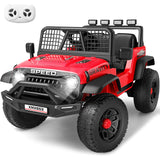 Hikole 24V Ride on Car with Remote Control, Toddler Electric Car, 2 100W Strong Motors, Shock Springs, Fast/Slow Speeds, Drivin
