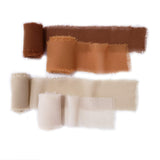 Lookein Handmade 1.5 Chiffon Silk-Like Ribbon Swatch Chart Vintage Frayed Edges Ribbon for Wedding Invitations Bouquets Gift Wra