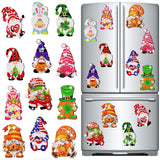 Frienda 12 Pcs Diamond Art Magnets Refrigerator Diamond Painting Magnets Seasonal Gnome Easy Kits Interchangeable for Adults Beg