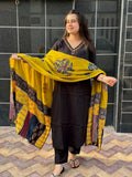 Gosriki Women'S Cotton Blend Embroidered Straight Kurta With Pant & Dupatta (Fronx Black-Gs_L_Black_Large),Black,,B0D38399Z6