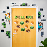 Eureka Minecraft Letter, Number, Punctuation Mark, and Symbol Classroom Decorations for Teachers, 3.75 H, 176 Pieces