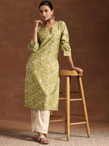 Libas Women'S Silk Regular Kurta (29218_Green